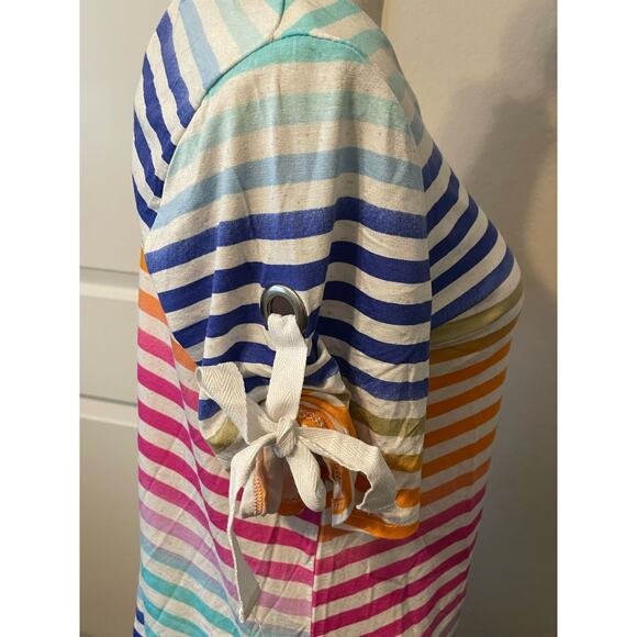 Annabelle womens medium top multi color striped - Picture 3 of 5